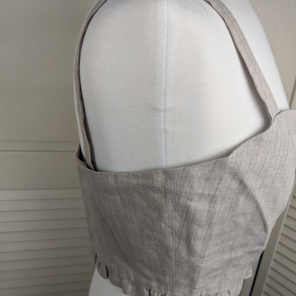 618 Six One Eight | Cropped Linen Blouse - Picture 3 of 7